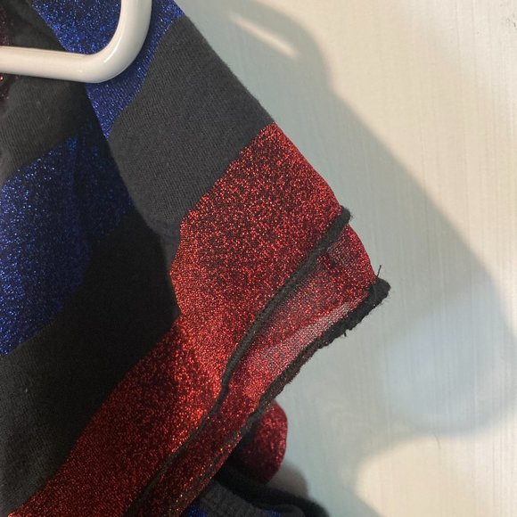 Diesel women's XXS one shoulder striped sparkle shimmer ruffle party dress NWD - Picture 4 of 9